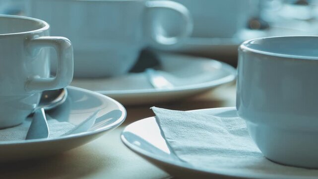 a row of empty cups can be a void waiting to be filled. The cups are still empty, open to be filled with anything.
