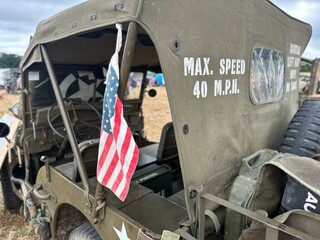 WW2 US jimmy truck with American flag