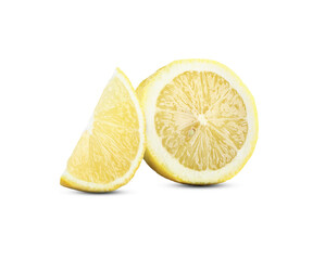 Fresh lemon isolated on white. Citrus fruit