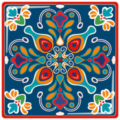 Colorful Mexican Tile Pattern