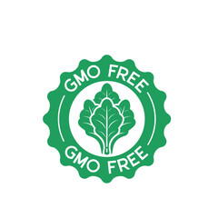 symbol of gmo free, gmo free label, vector art.
