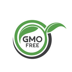 symbol of gmo free, gmo free label, vector art.