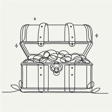 recommend clip art: treasure chest silhouette  flat 