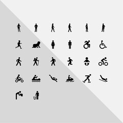 Set of 26 people or human-related icons for web applications and print templates