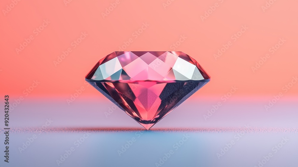 Poster futuristic smart gemstone virtual staging holographic interface in modern property with copy space f