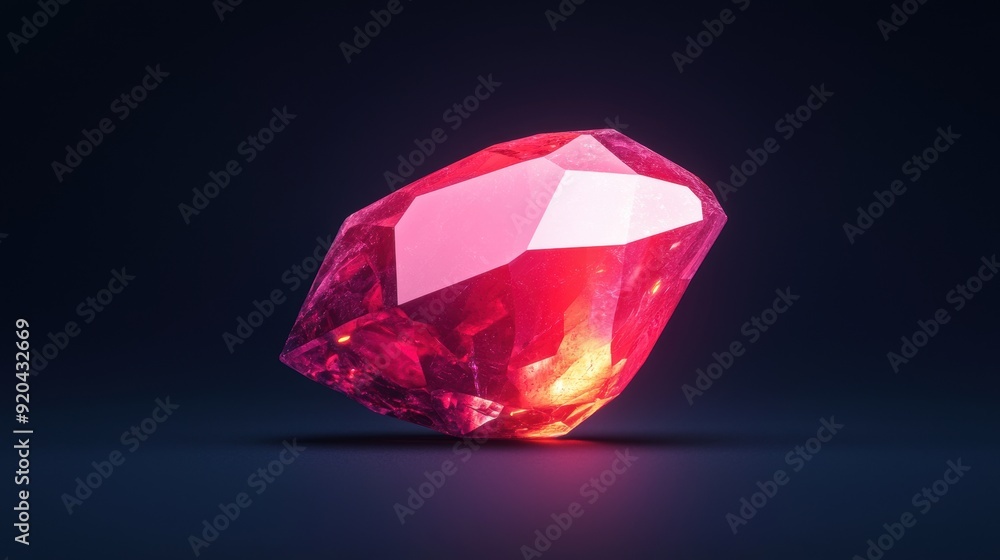 Poster futuristic smart gemstone virtual staging holographic interface in modern property with copy space f