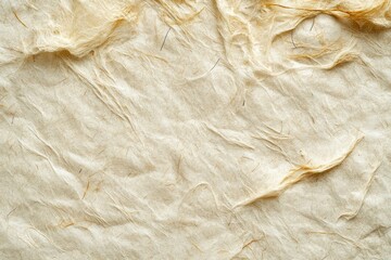 Obraz premium Close-up of Wrinkled Handmade Paper with Visible Fibers