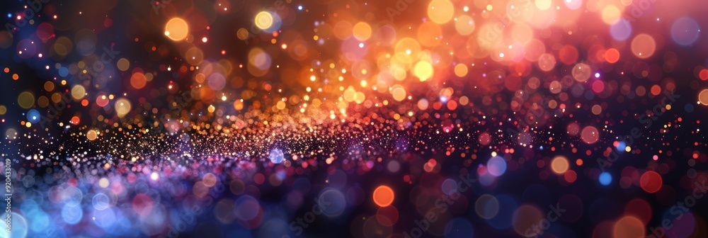 Poster a stunning array of colorful bokeh lights is creating an exceptionally mesmerizing abstract backgrou