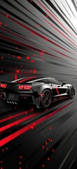 Race car wallpaper. Modern luxury sports car banner
