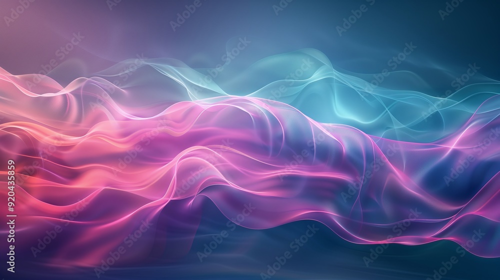 Poster a soft gradient background with a blend of vibrant pink and teal hues, creating an abstract design t
