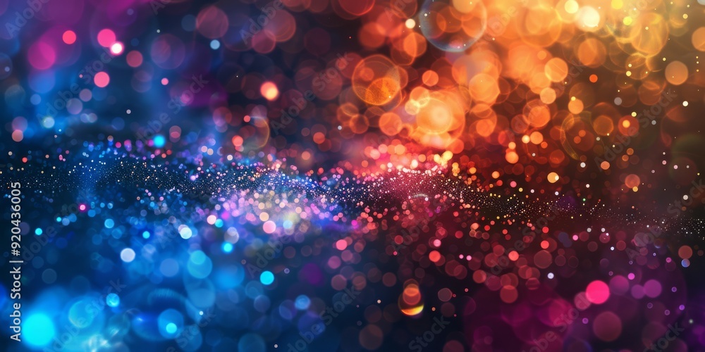 Aufkleber an eyecatching and vibrant abstract background that features a variety of colorful bokeh lights and 