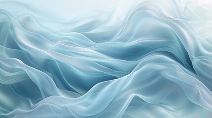 Fototapeta premium abstract background with soft blue waves, light skyblue and cyan colors, minimalistic style, vector illustration