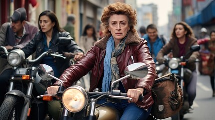 couple on motorcycle