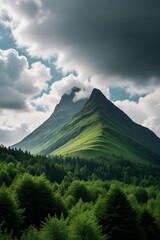 Fototapeta premium a mountain with a