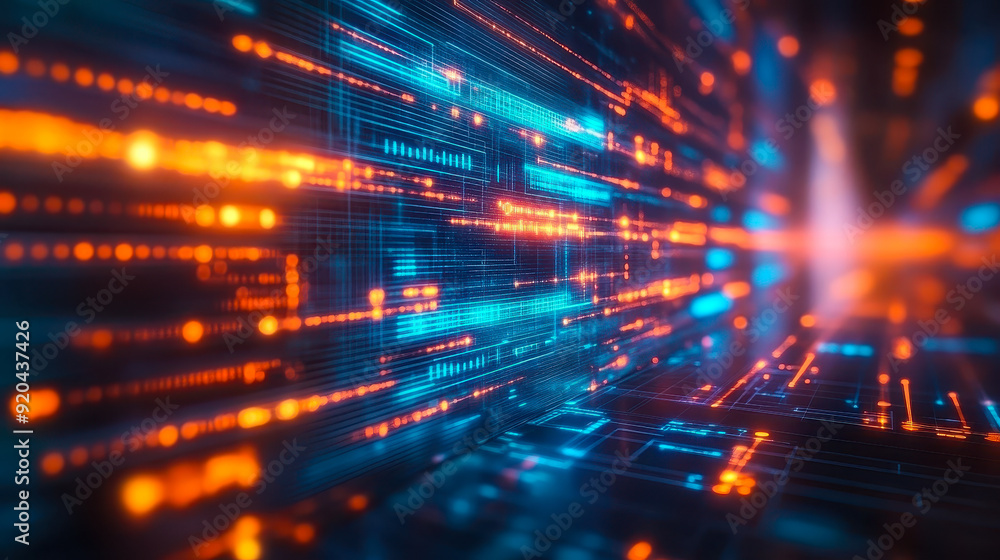 Poster seamless coordination in integrated project planning and execution with ai, depicting high-tech digi