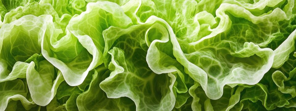 The texture of green fresh cabbage.