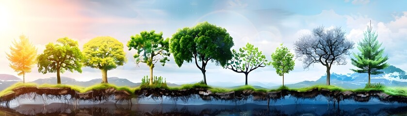 Fototapeta premium Seasons of Nature.