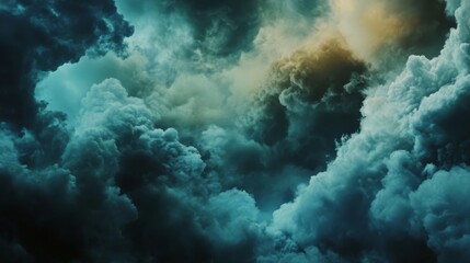 Fototapeta premium The sky with dark thunderclouds 