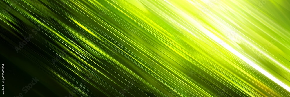 Poster a striking and beautiful abstract green background that prominently features vibrant dynamic lines o