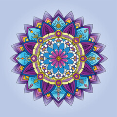 colorful modern mandala design