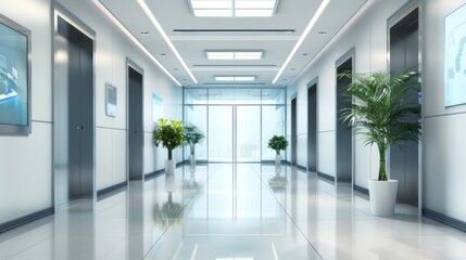 Fototapeta premium Modern Office Hallway