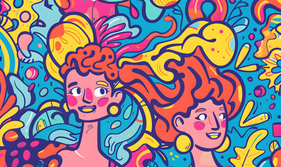 graphic advertising images focusing on beauty and hair