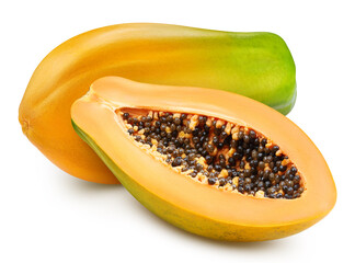Papaya isolated on white background