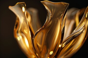 The elegance of a golden trophy in a sleek design. Ai generated