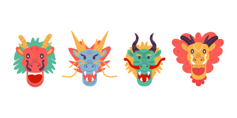 Chinese cartoon dragon mask for Chinese New Year
