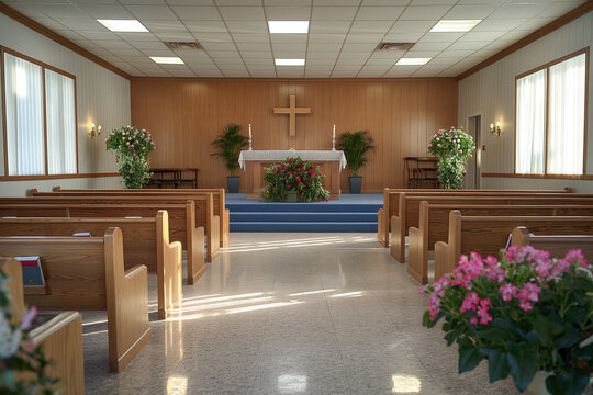 Baptist church interior