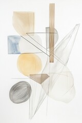 Abstract art illustration. Minimalism style modern geometric. Wall decor of art illustration