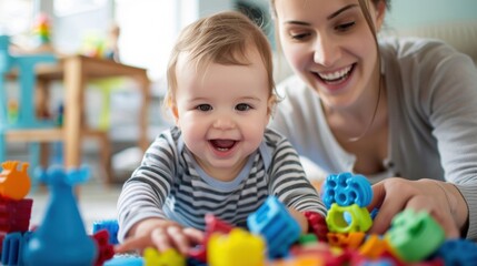Obraz premium Childcare Support: Employer initiatives that offer or subsidize childcare services for employees' children, ensuring parents can work without worrying about their child's care. 