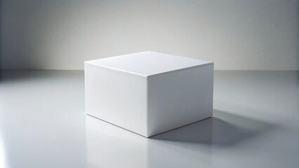 White box mock package with customizable space for text or image, white box, mock package, customizable, text, image