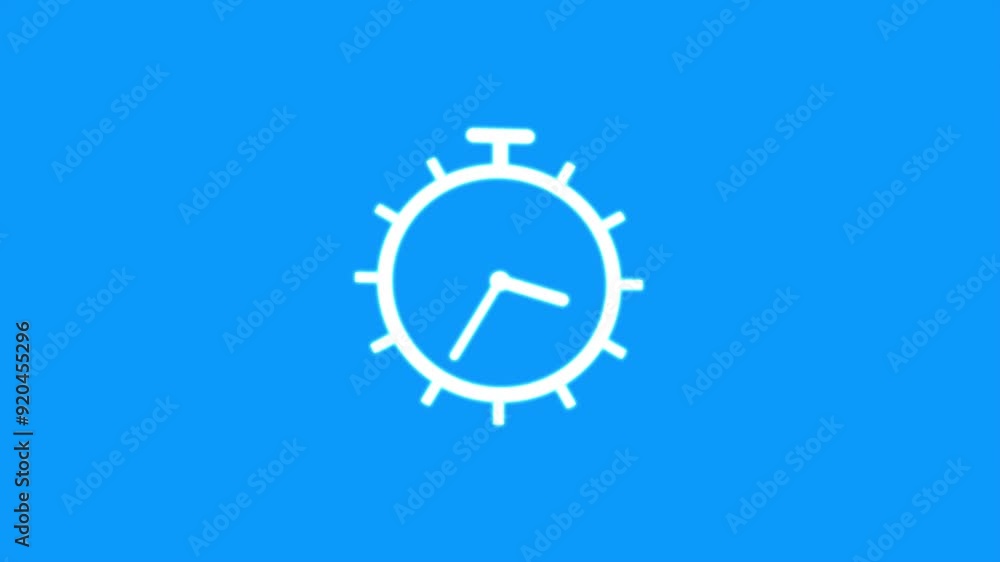 Aufkleber analog clock icon animation. analog wall clock spinning animation.
