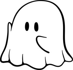 holding, minimalist, holiday season, cartoon, sticker, printable, beige, print, black thin lines, winter, cute, ghost, beverage, vector, christmas, drink, spooky, coffee, illustration, mug