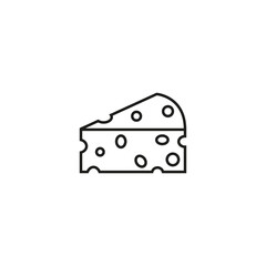 cheese vector icon. Linear style sign for mobile concept and web design. cheese symbol illustration. Pixel vector graphics - Vector.