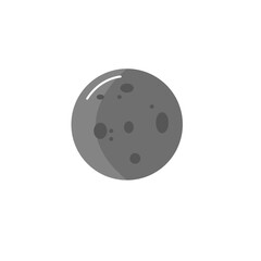 Moon icon vector. Logo illustration on white background. Flat design style.