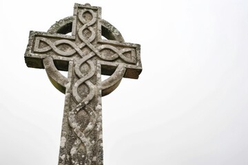 Ethereal celtic cross in serene pastel hues with intricate details