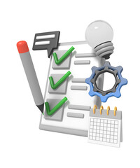 Schedule planning filling check list