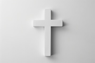 Obraz premium Serene cross symbolizing faith and hope in minimalist setting