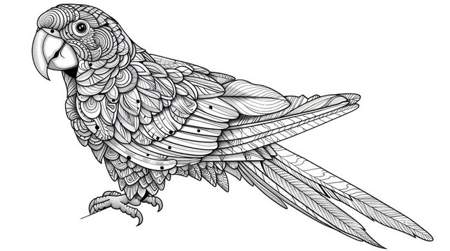Detailed Parrot Illustration