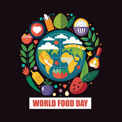 Naklejka premium World Food Day Design,Ai generated