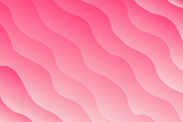 Abstract organic wavy stripes pattern with gradient texture. Abstract pink waves background. Nature curvy landscape with lights, shadows. Aesthetic pink shades backdrop
