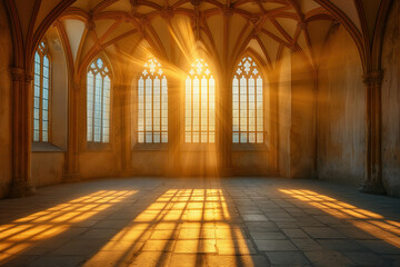 Obraz premium Medieval castle interior