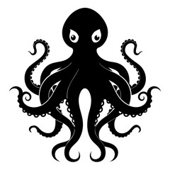 octopus silhouette vector illustration