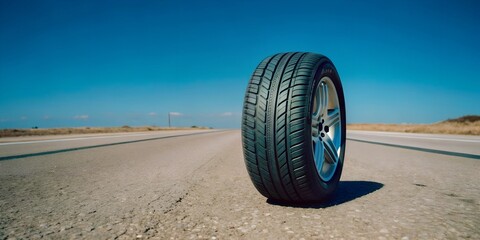 car tire with copy space.