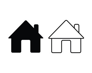 Obraz premium House icon. Home icon vector set.
