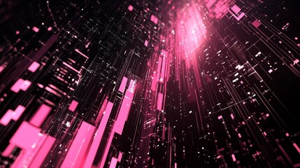 Fototapeta premium Black and Pink high-tech background