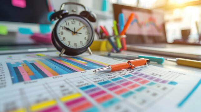 Time Management: The practice of planning and managing time spent on activities to improve efficiency and productivity, making sure that work is completed in a timely manner.
