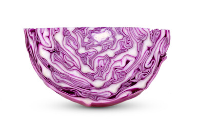 Fototapeta premium Purple Cabbage vegetable isolated on transparent png